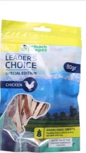 חטיפי בשר לידר צויס סוכריות עוף ארוכות 80 גרם-מבצע 5 יח' ב 50 ש"!