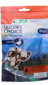 חטיפי בשר לכלב לידר צויס סושי ברווז 80 גרם-5 יח' ב 50 ש"ח!