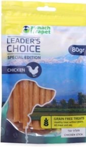 חטיפי בשר לכלב לידר צויס מקלוני עוף 80 גרם-מבצע 5 יח' ב 50 ש"ח!