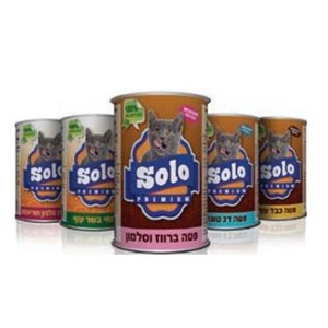 סולו שימורי פטה לחתולים 415 גרם.
